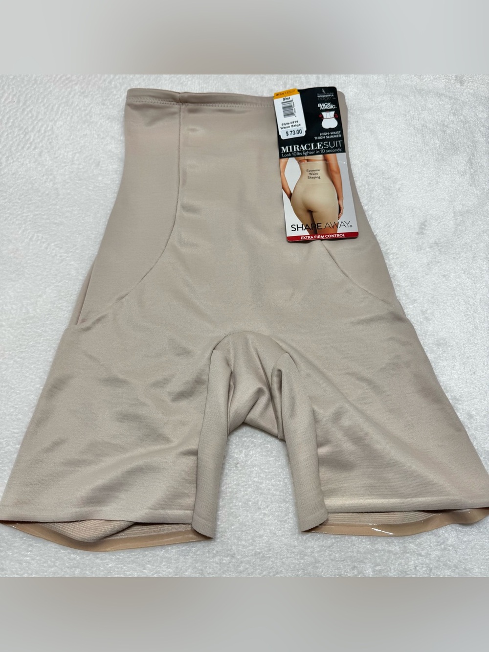 Miraclesuit Warm Beige High-Waist Shaping Snatched Shorts Size Small